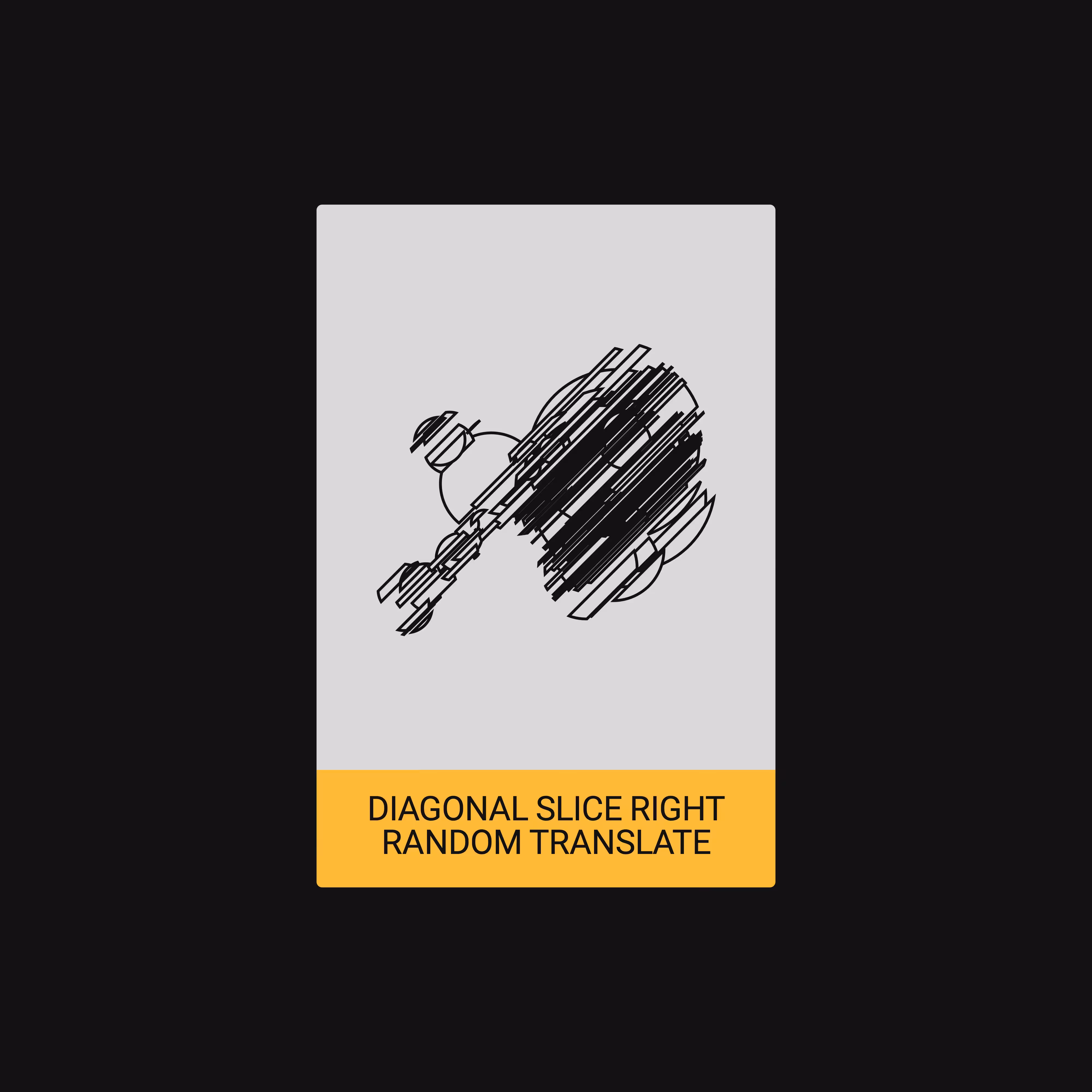 DIAGONAL SLICE RIGHT + RANDOM TRANSLATE (ALGORITHM) [ART CARDZ]