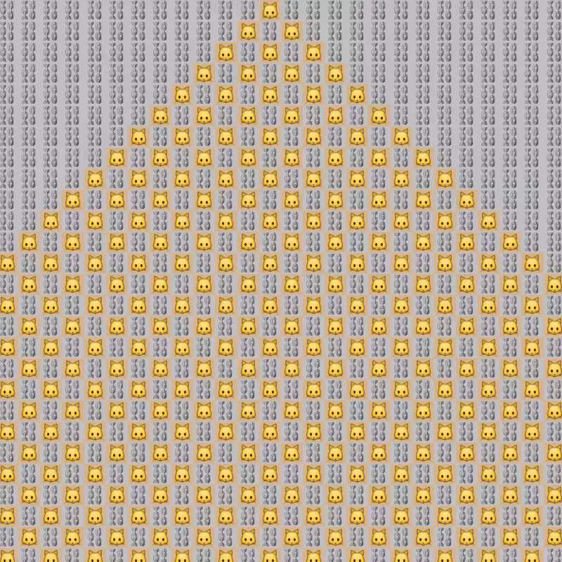 Elementary Cellular Emoji Automata #57