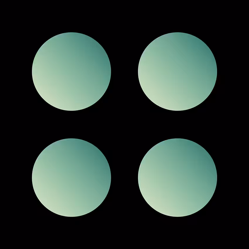Four Green Circles