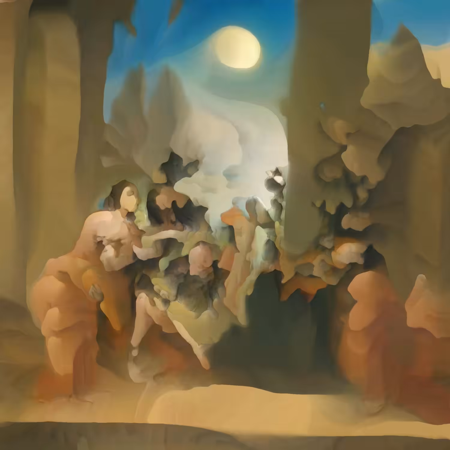 The Mysterious Meeting of Ancient Figures