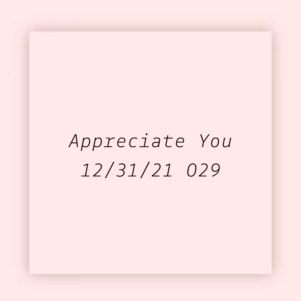 Appreciate You 029