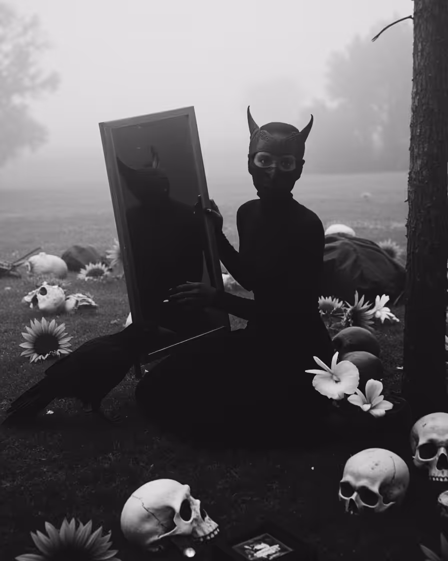  “The Demon Contemplates Her Reflection”