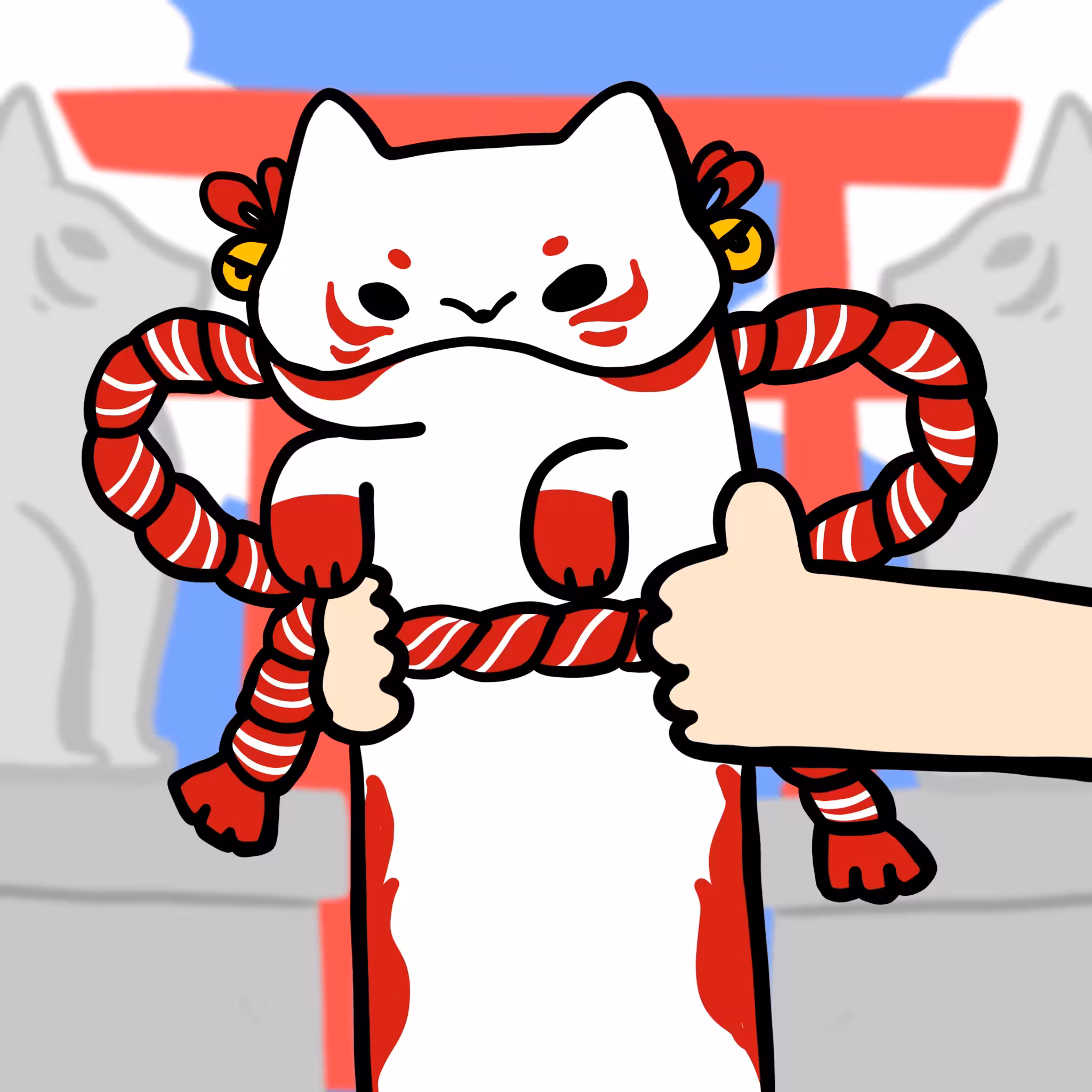 Long long kitsune cat #121