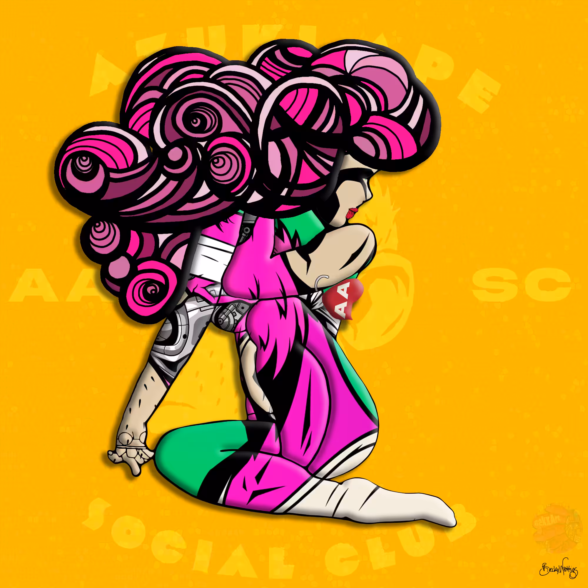 BekxArt / AASC colab: Social Woman