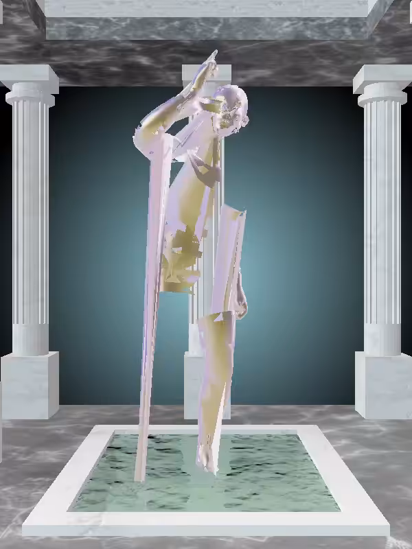 HeavenComputer: The Arguing Shimmery Violet Garden Man #4208