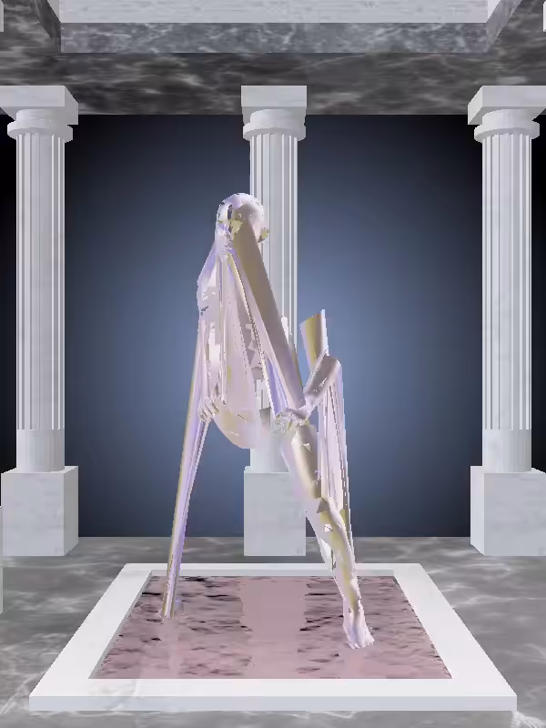 HeavenComputer: The Kicking Shimmery Violet Garden Woman #657