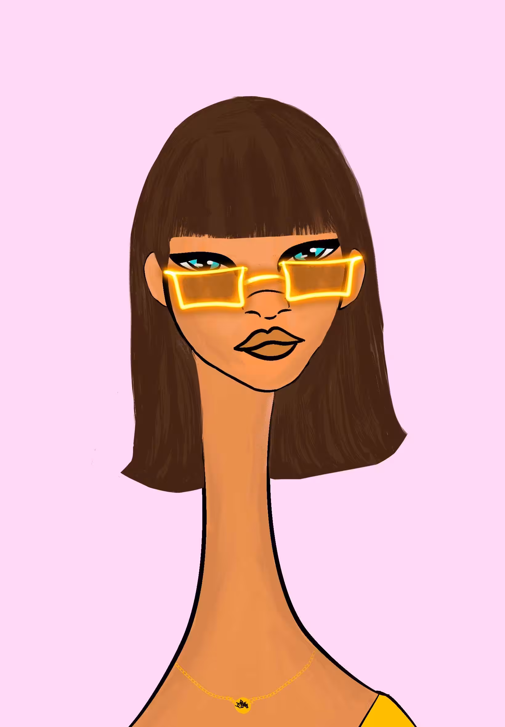 Long Neckie Lady #2366