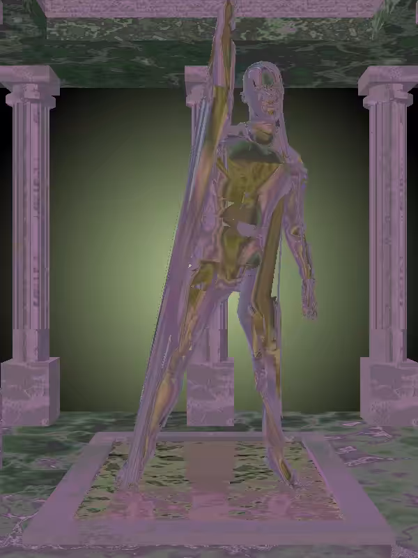 The Jazzy Shimmery Violet Garden Man #1465