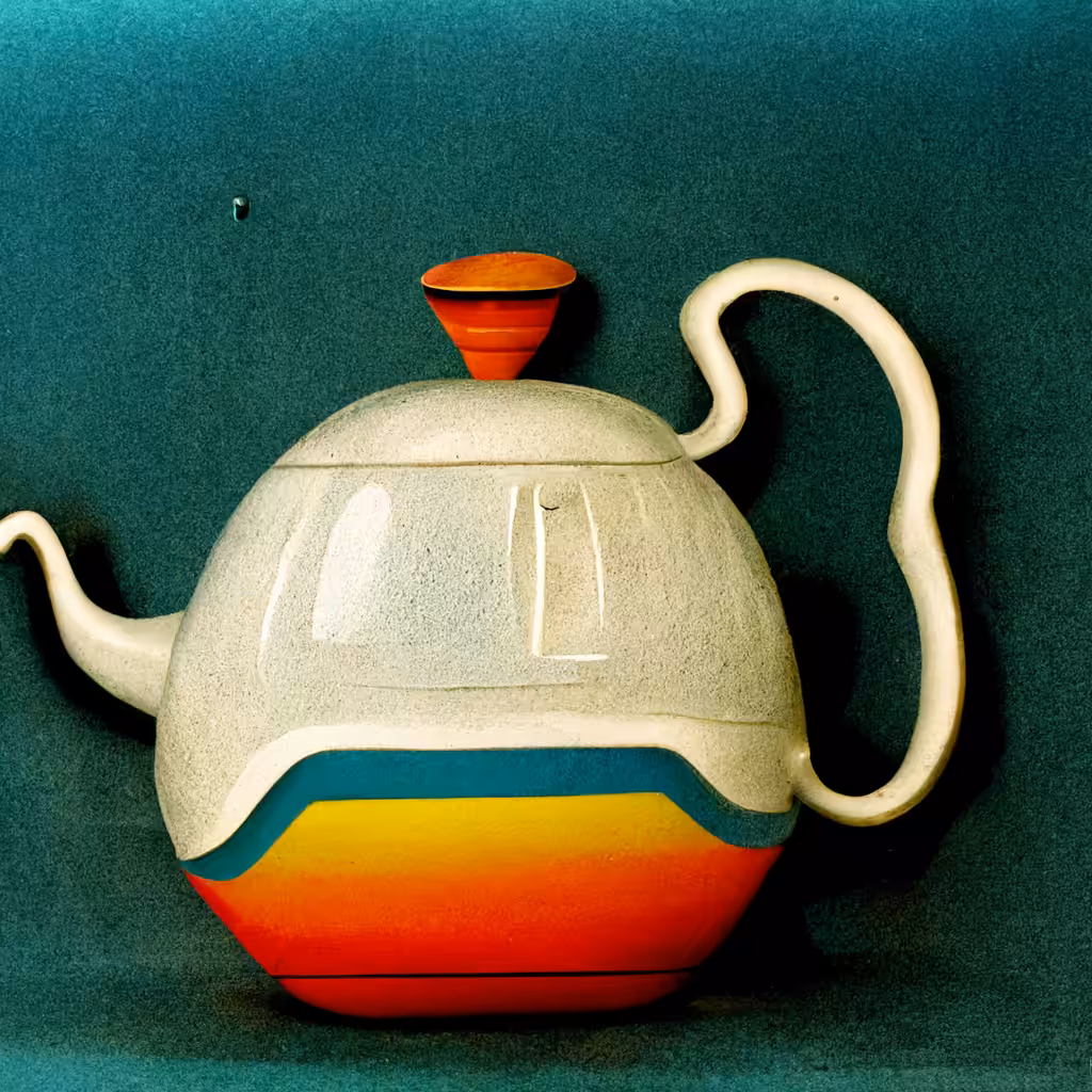 shiny porcelain teapot