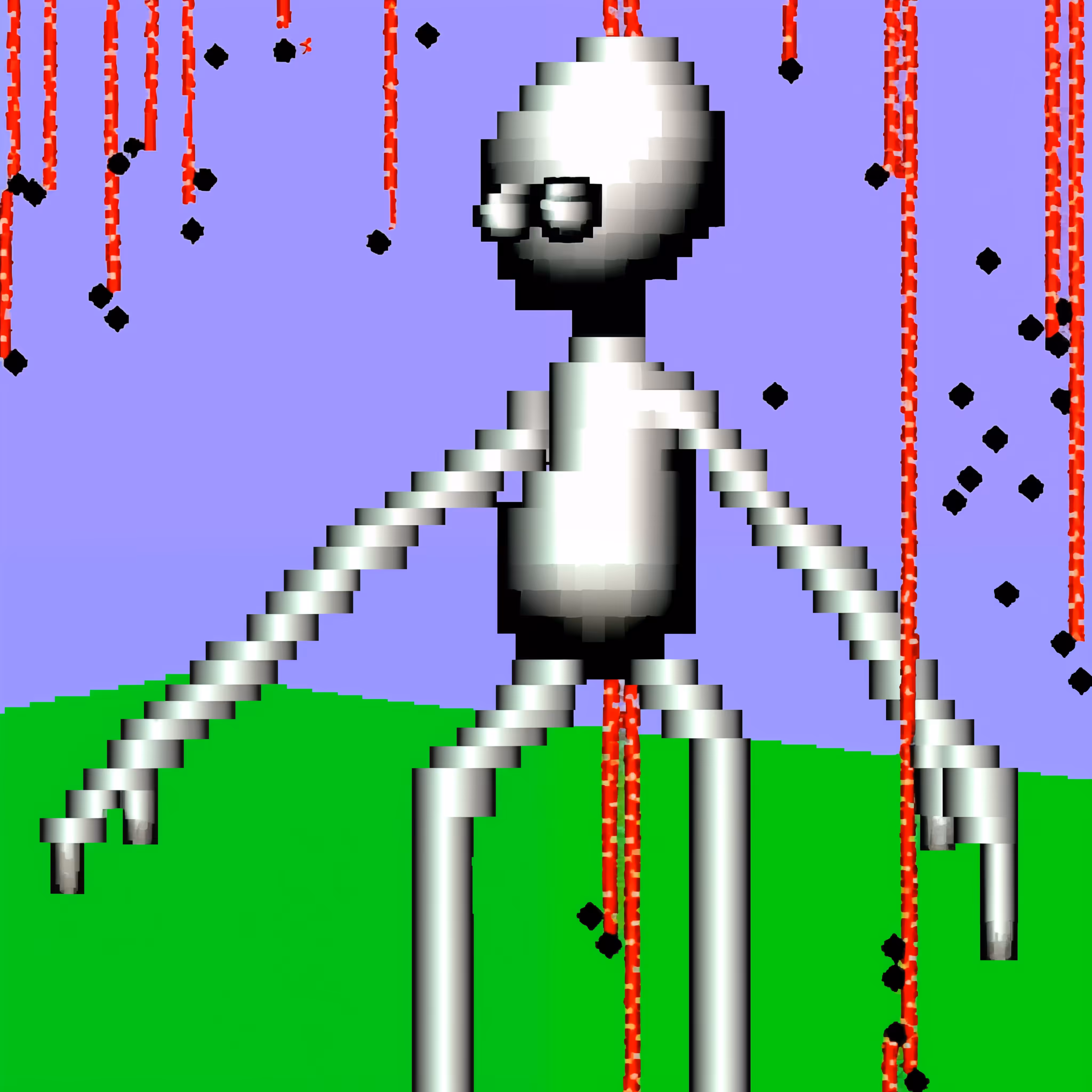 red pee stick