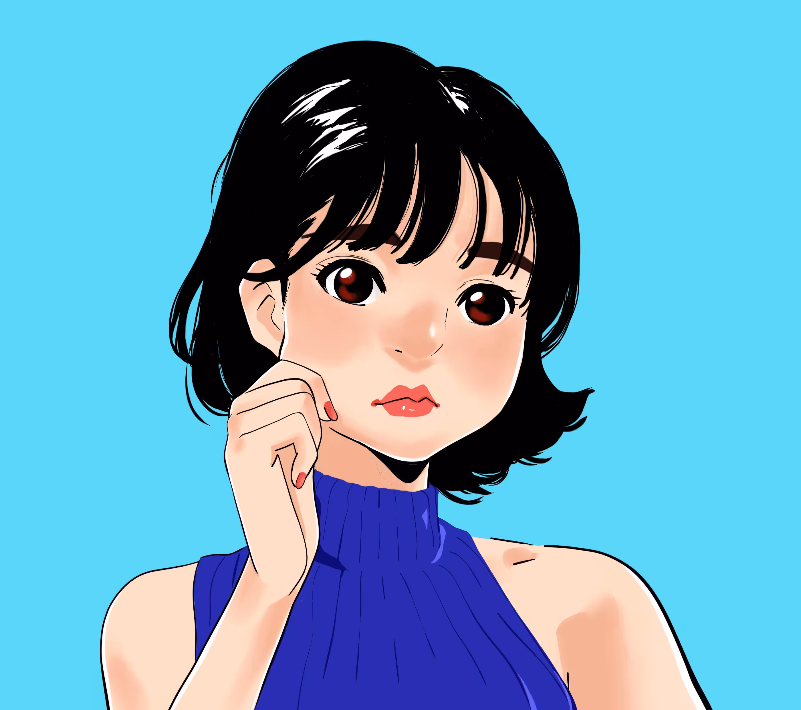 Pinch cheeks