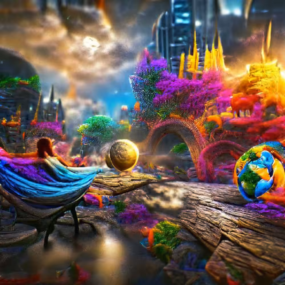 Colorful World Within AI's Dream