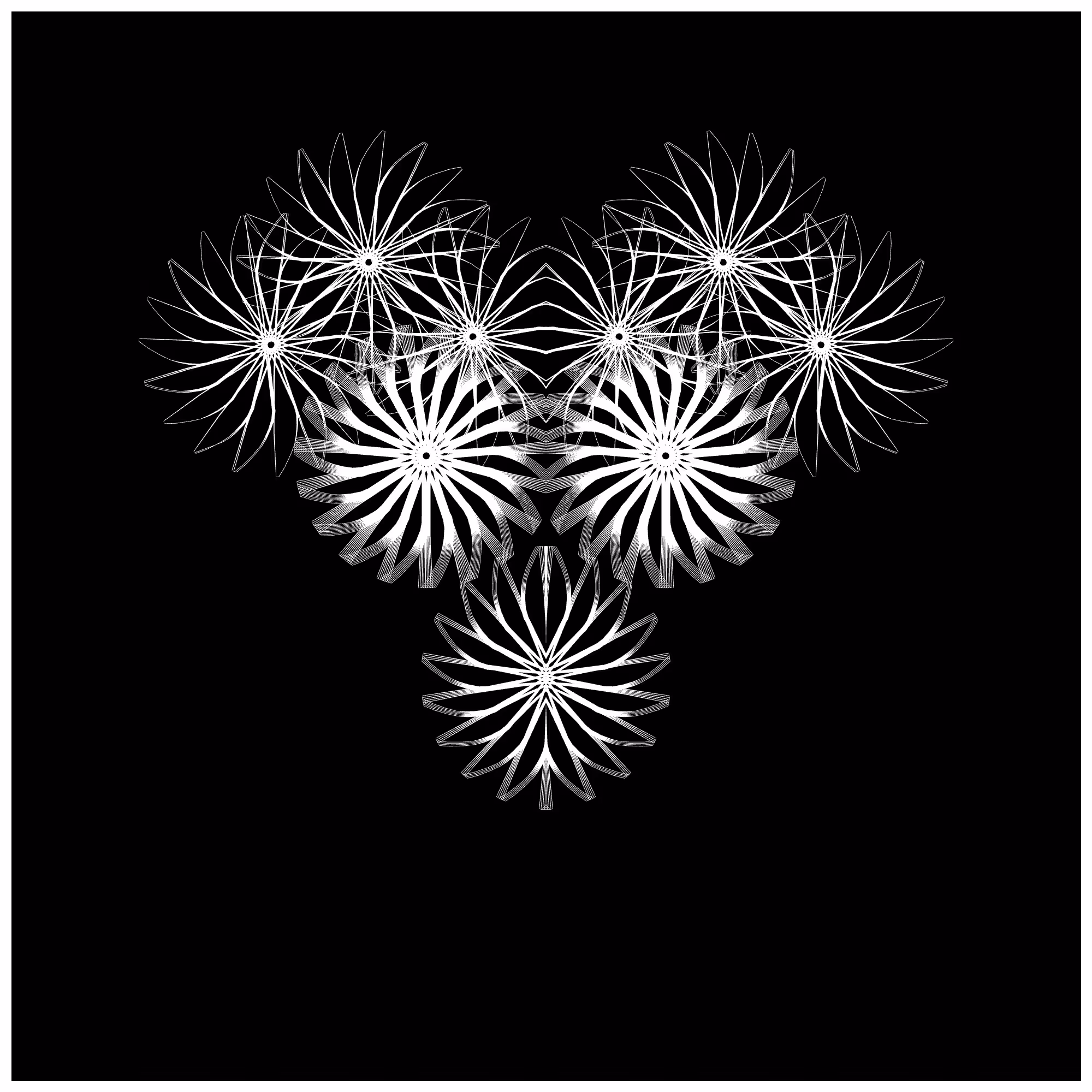 Monochrome Crochet Patterns: Flowers
