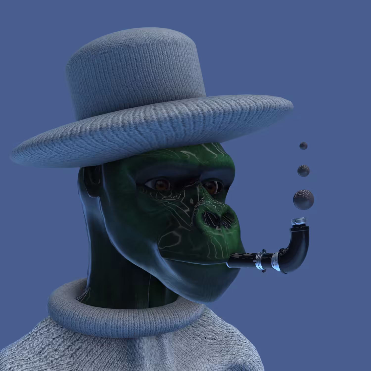 CryptoAvatar3D-036- Green Apes