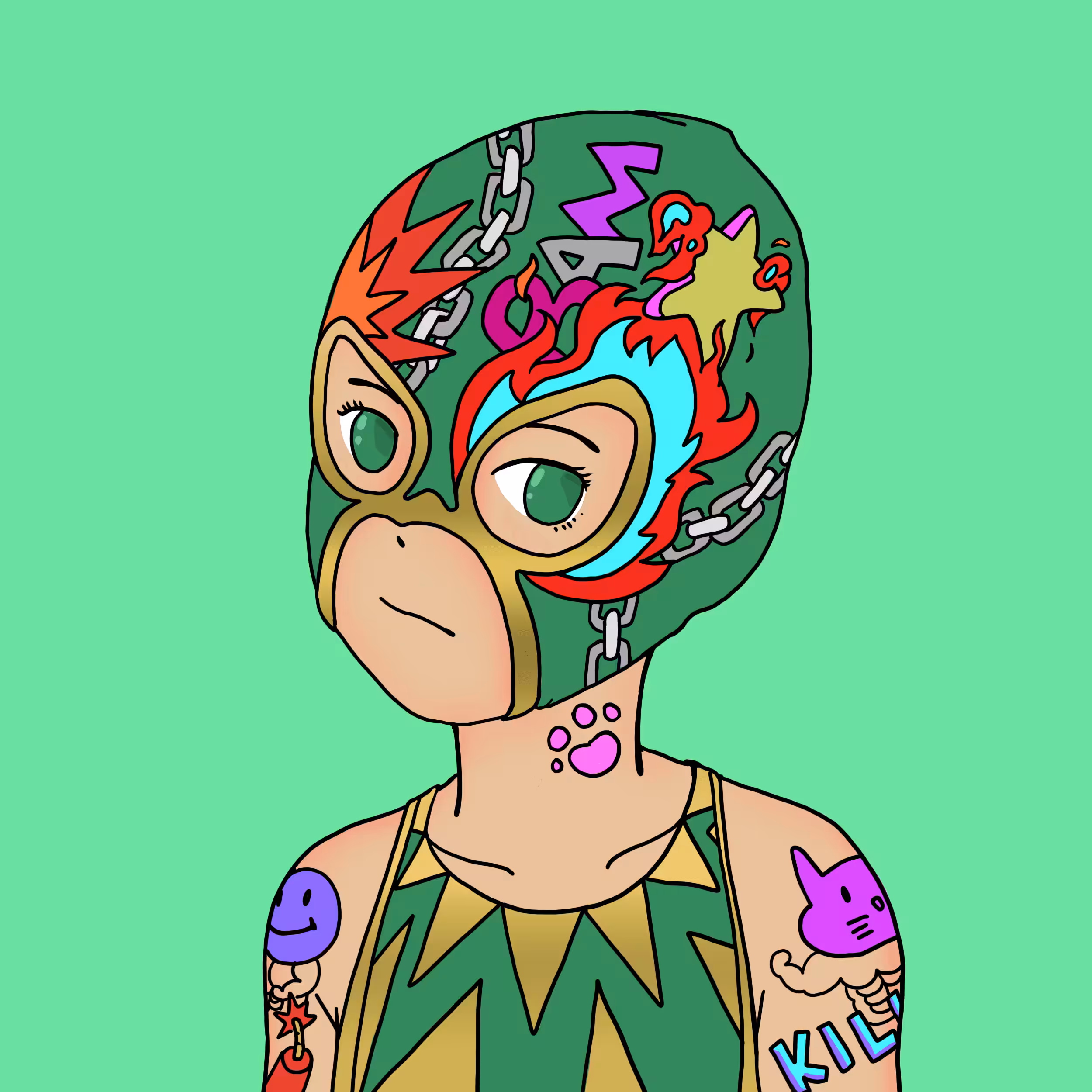 Green Wrestler