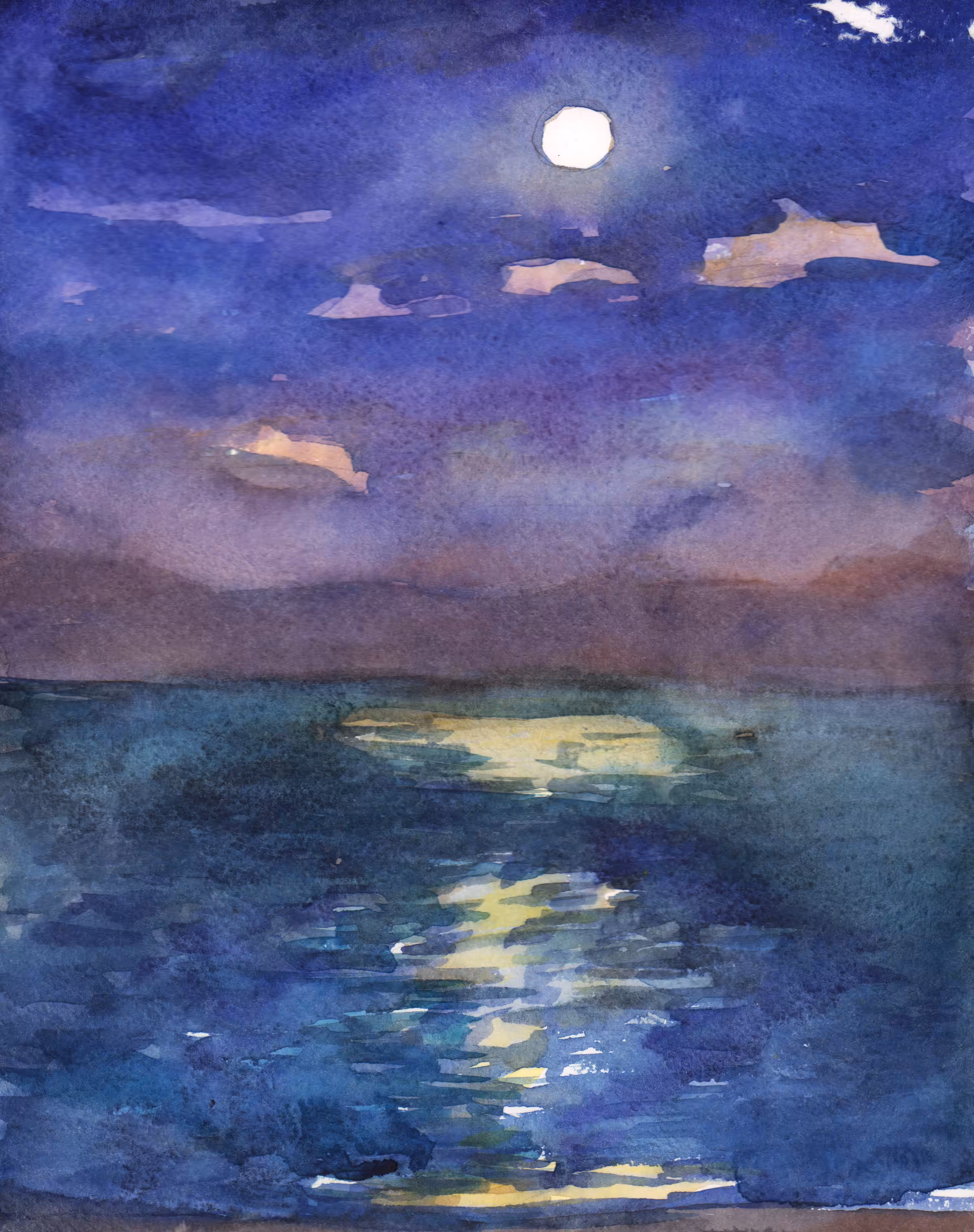 Moon over the lake