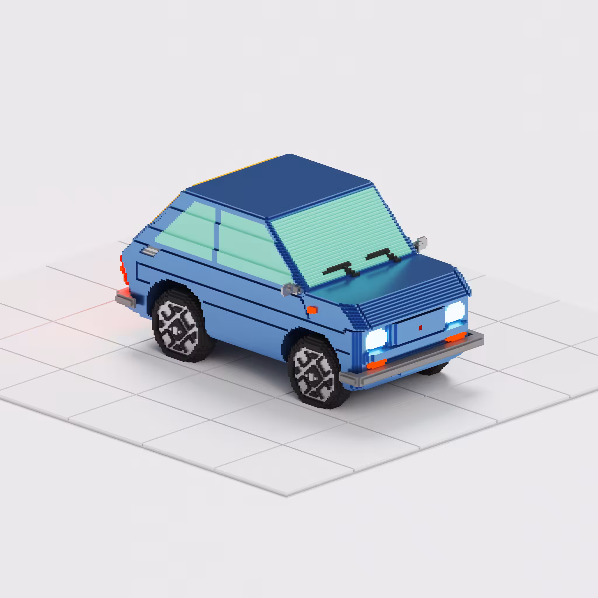 KINΞGARAGE 01 - FIAT 126 #BLUE