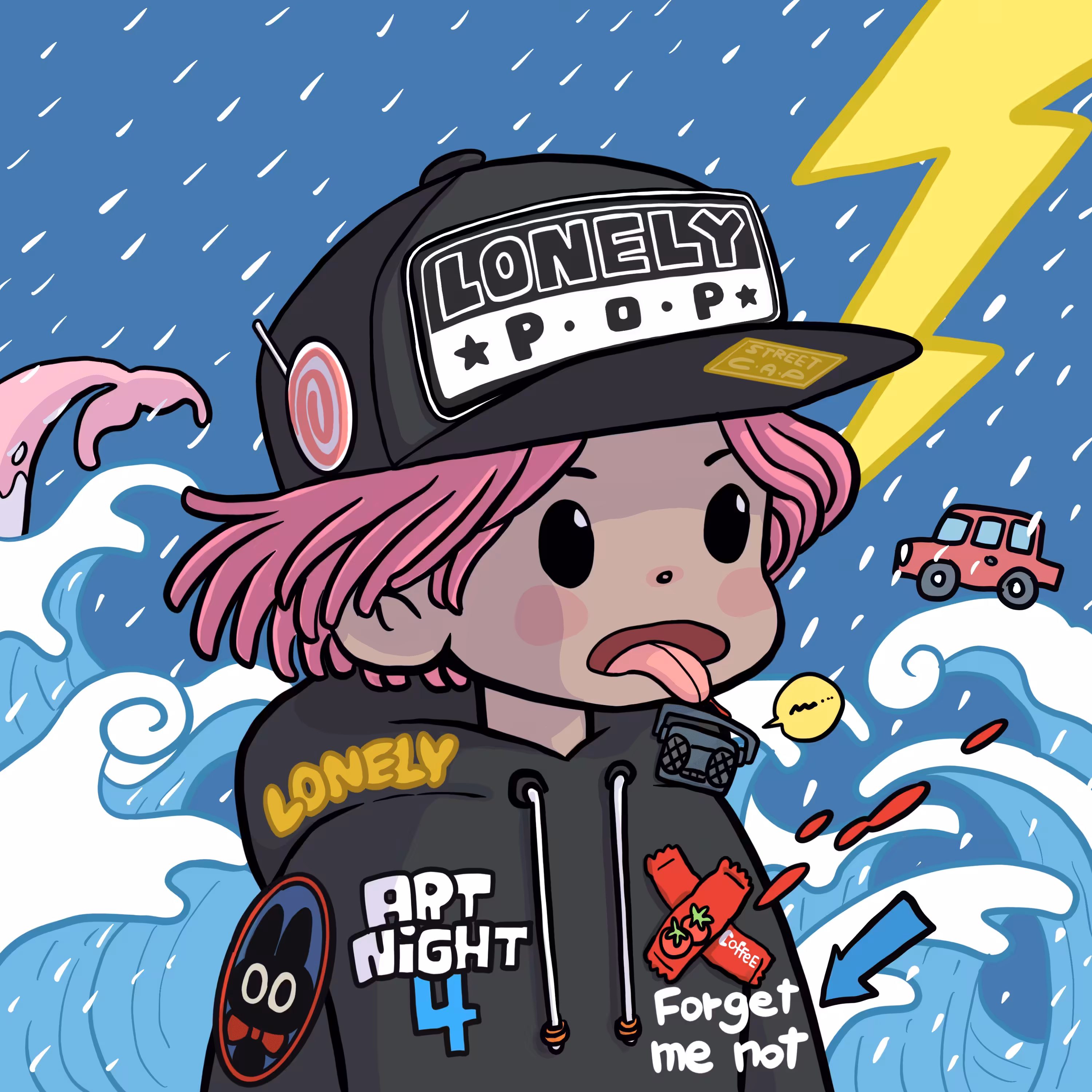 Art Night 004 - The LP street cap girl