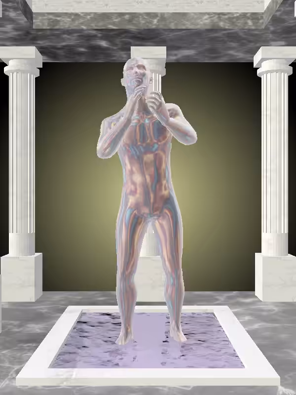 HeavenComputer: The Cheering Holographic Glow Man #4632