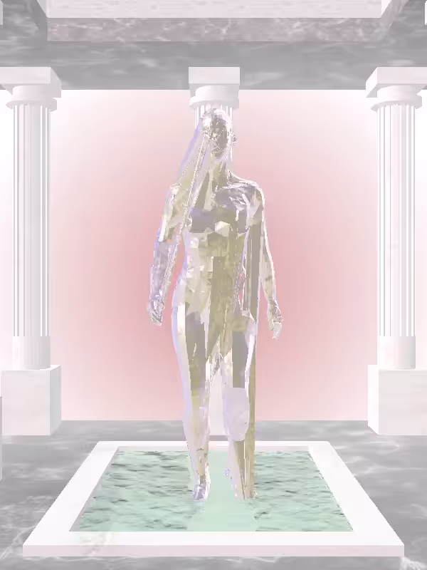 HeavenComputer: The Fragmented Receding Shimmery Violet Garden Woman #2296