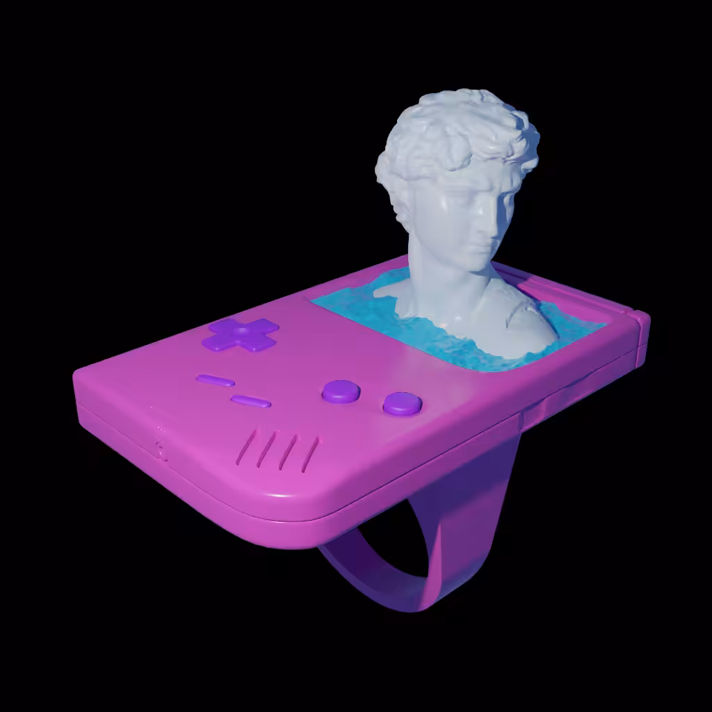 Vapor Wave Pinky Ring
