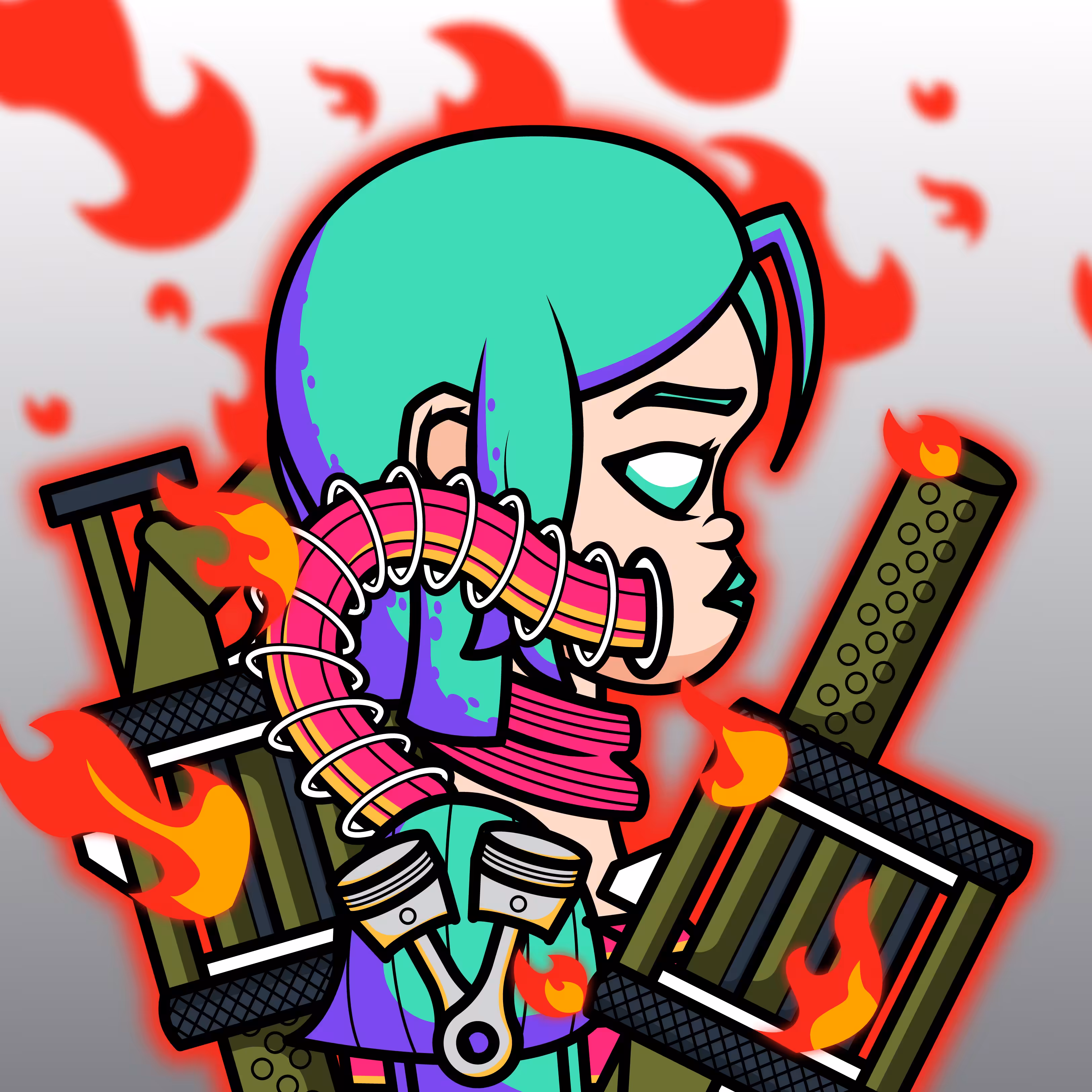 MH-Lucy Grenade Launcher 009 Fire Element