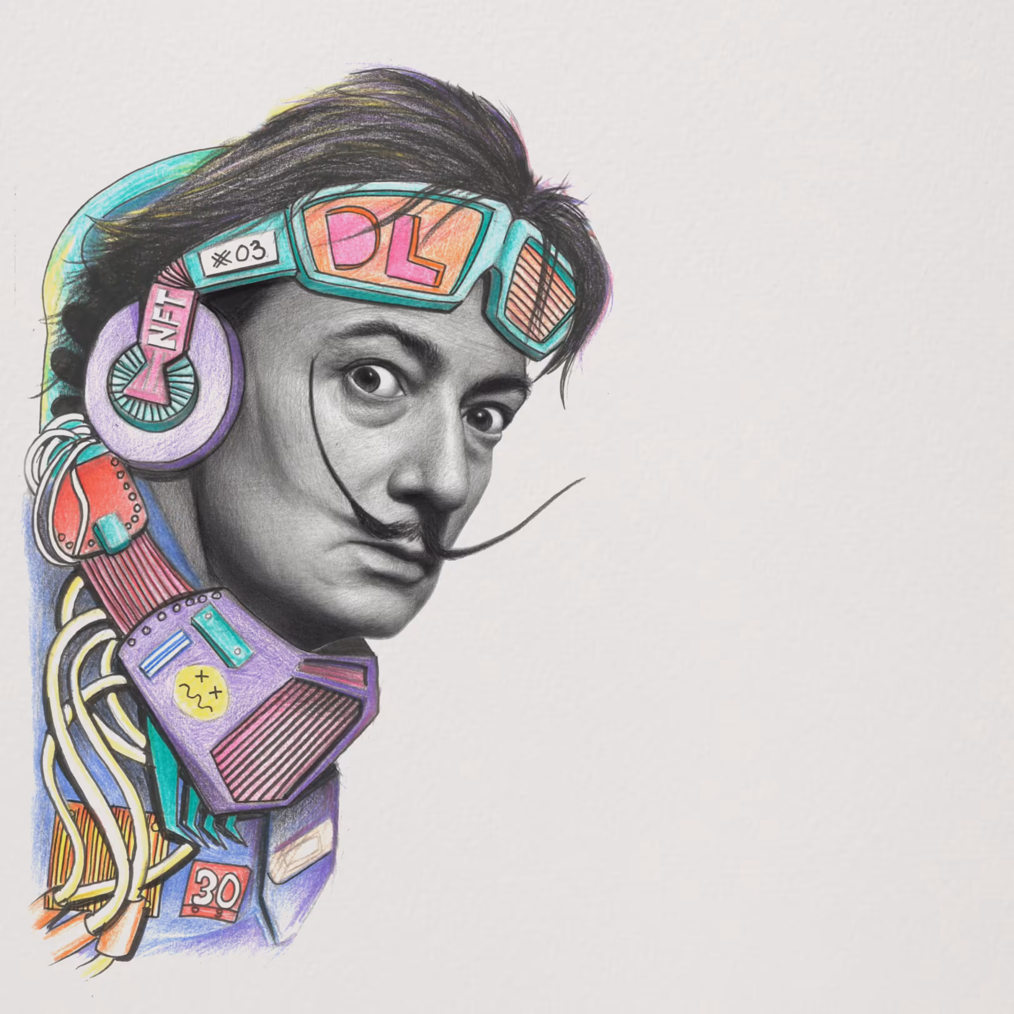 #3 CYBER DALI (pencil drawing)
