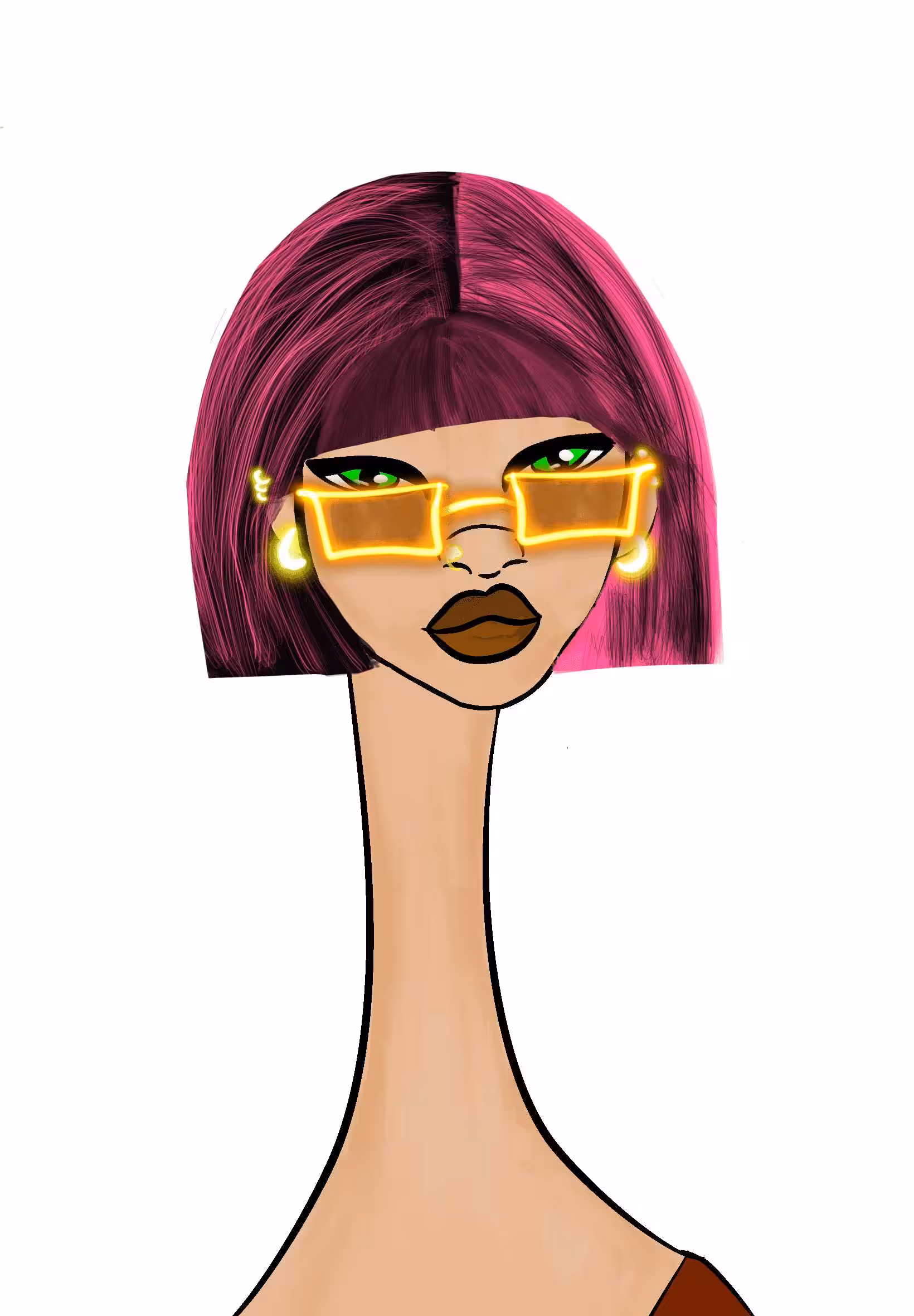 Long Neckie Lady #2256