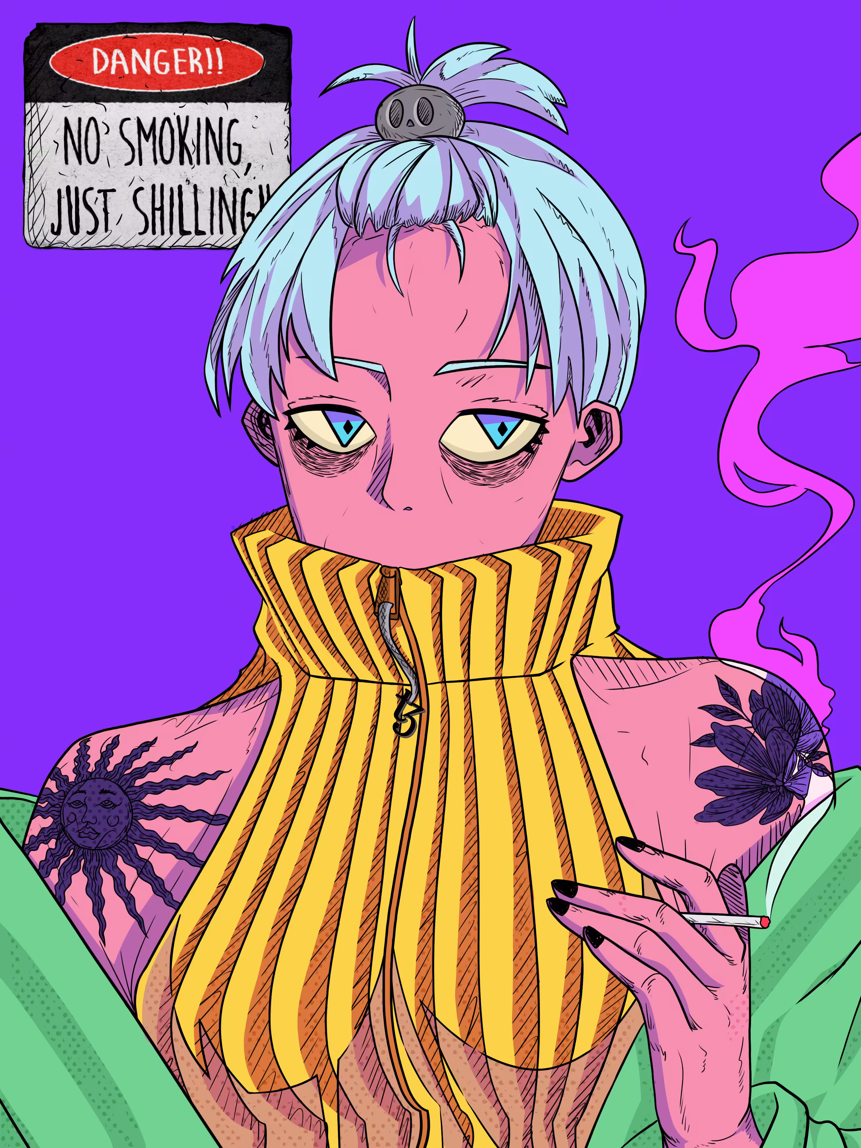 No smoking, just shilling!