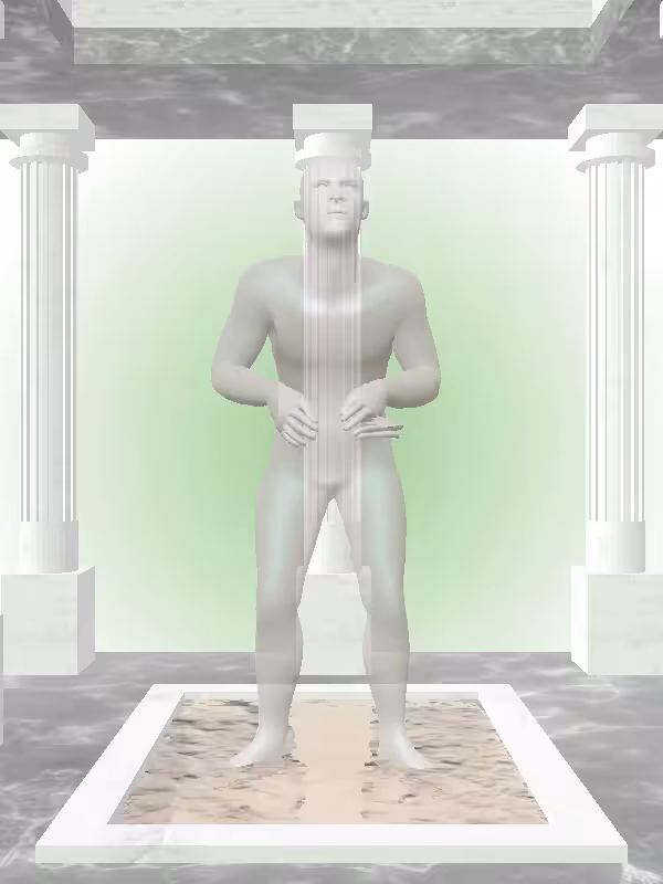 The Fading Old Matte Ivory Man #853