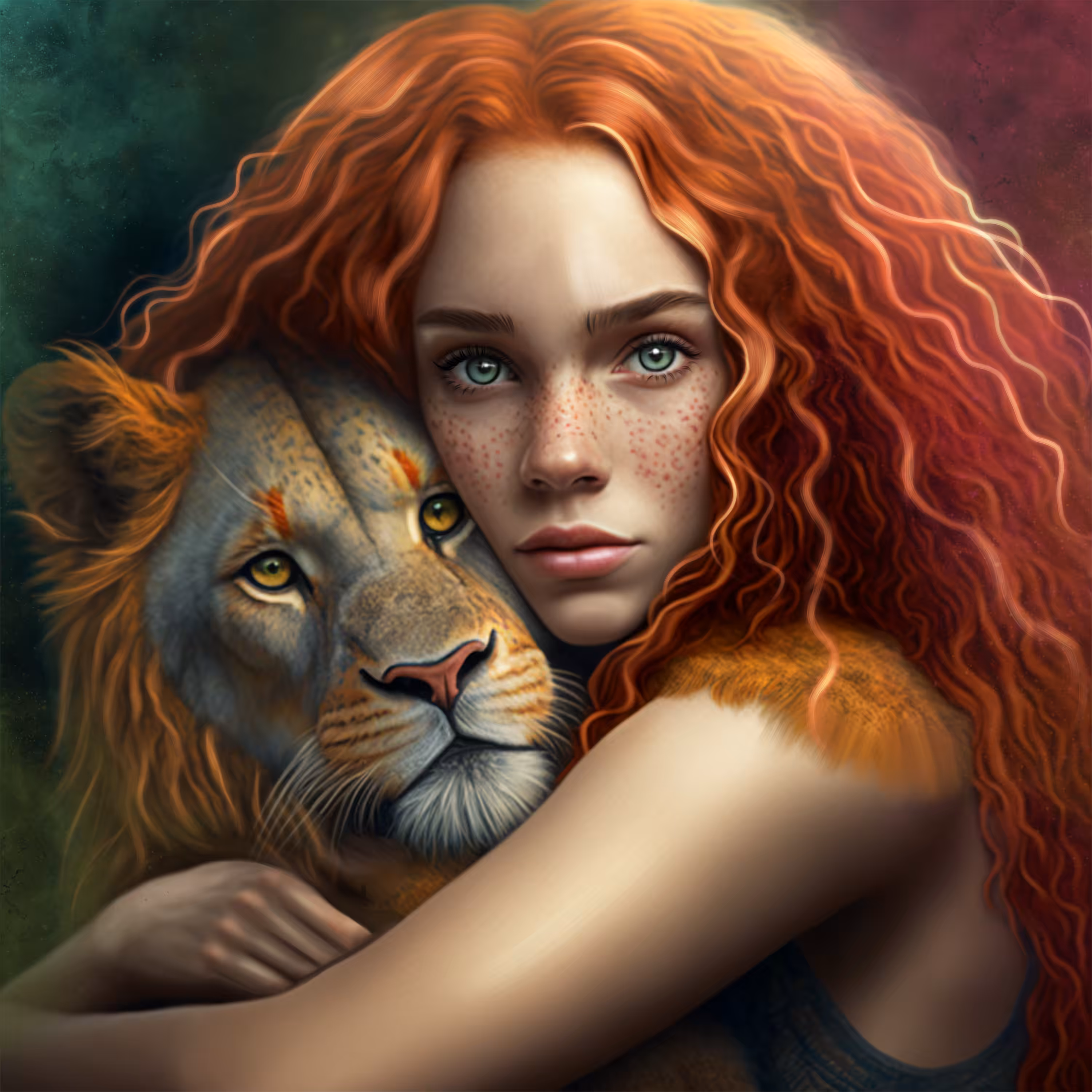 Anna and lion