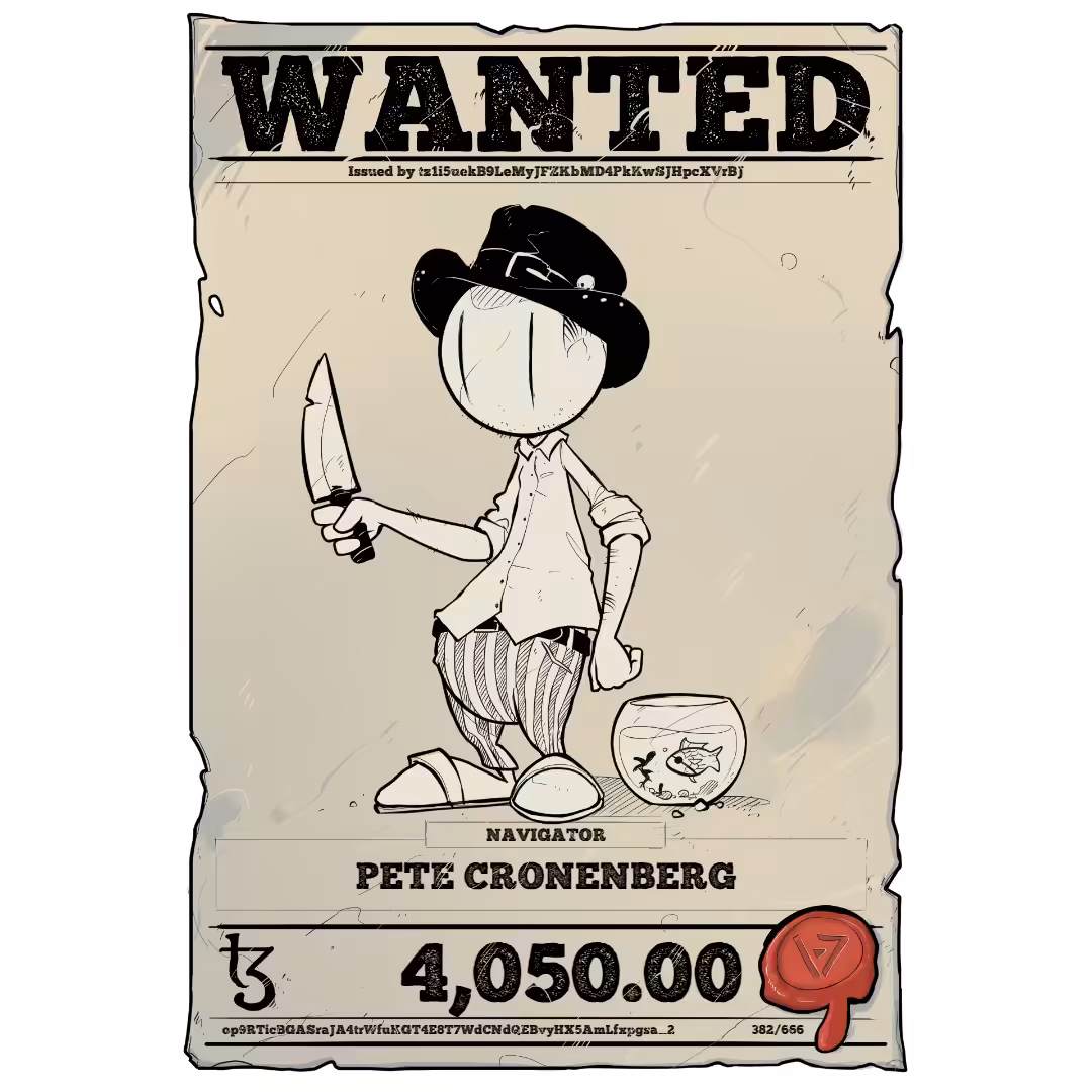 PETE CRONENBERG | TEZOS PIRATE 382/666
