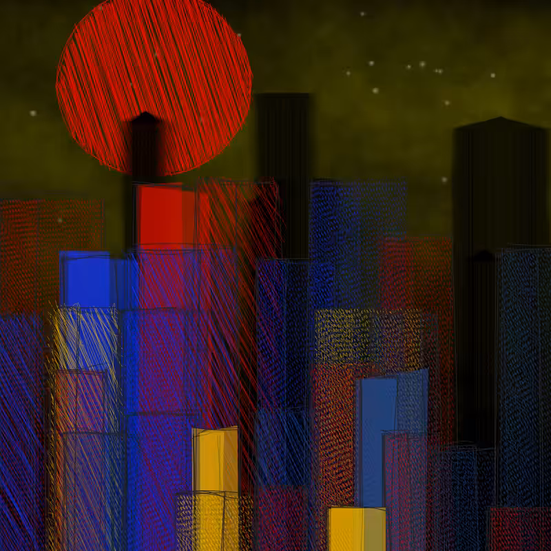 hastily-drawn cityscape sketch #1