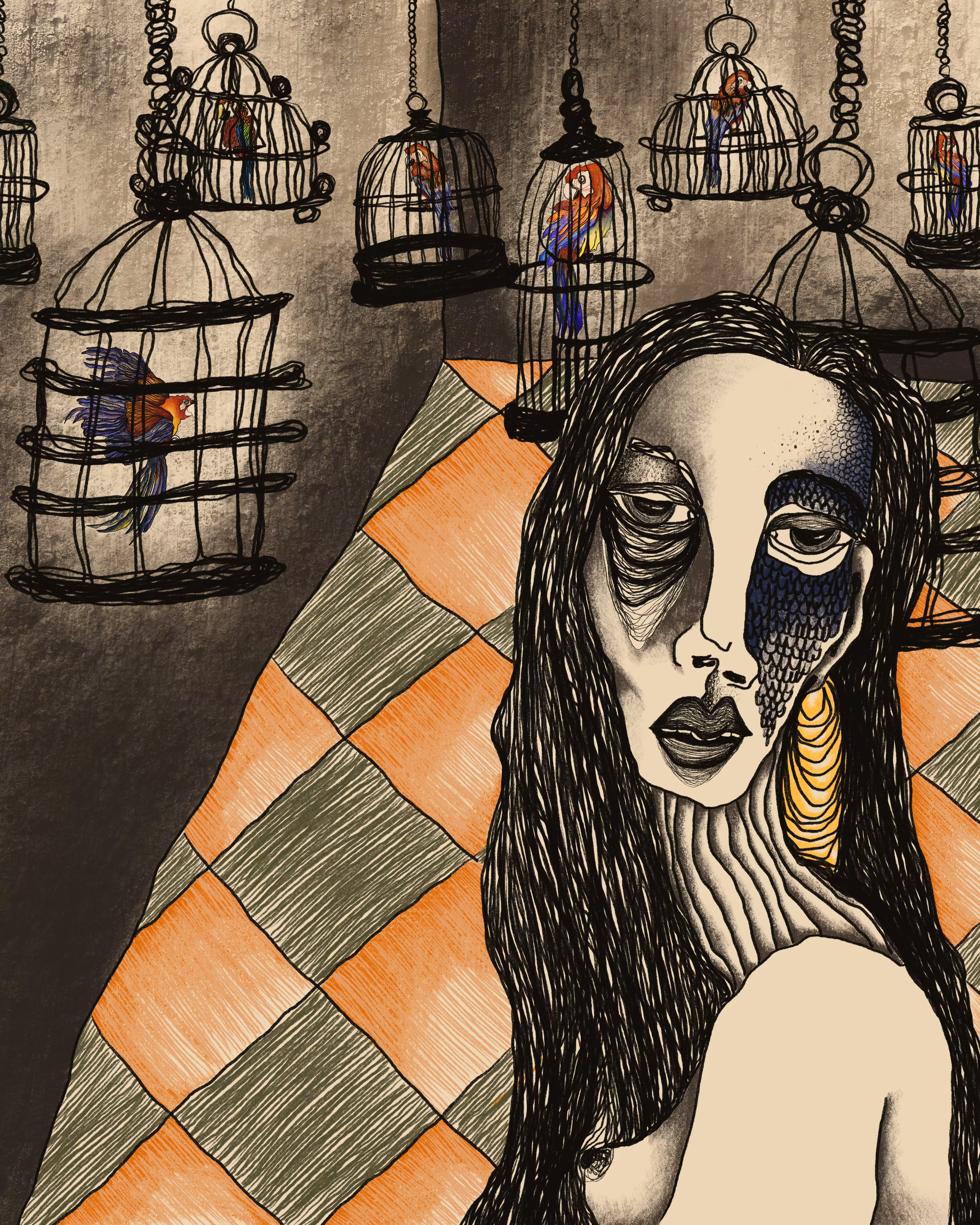 my surreal world: I turned into a parrot 