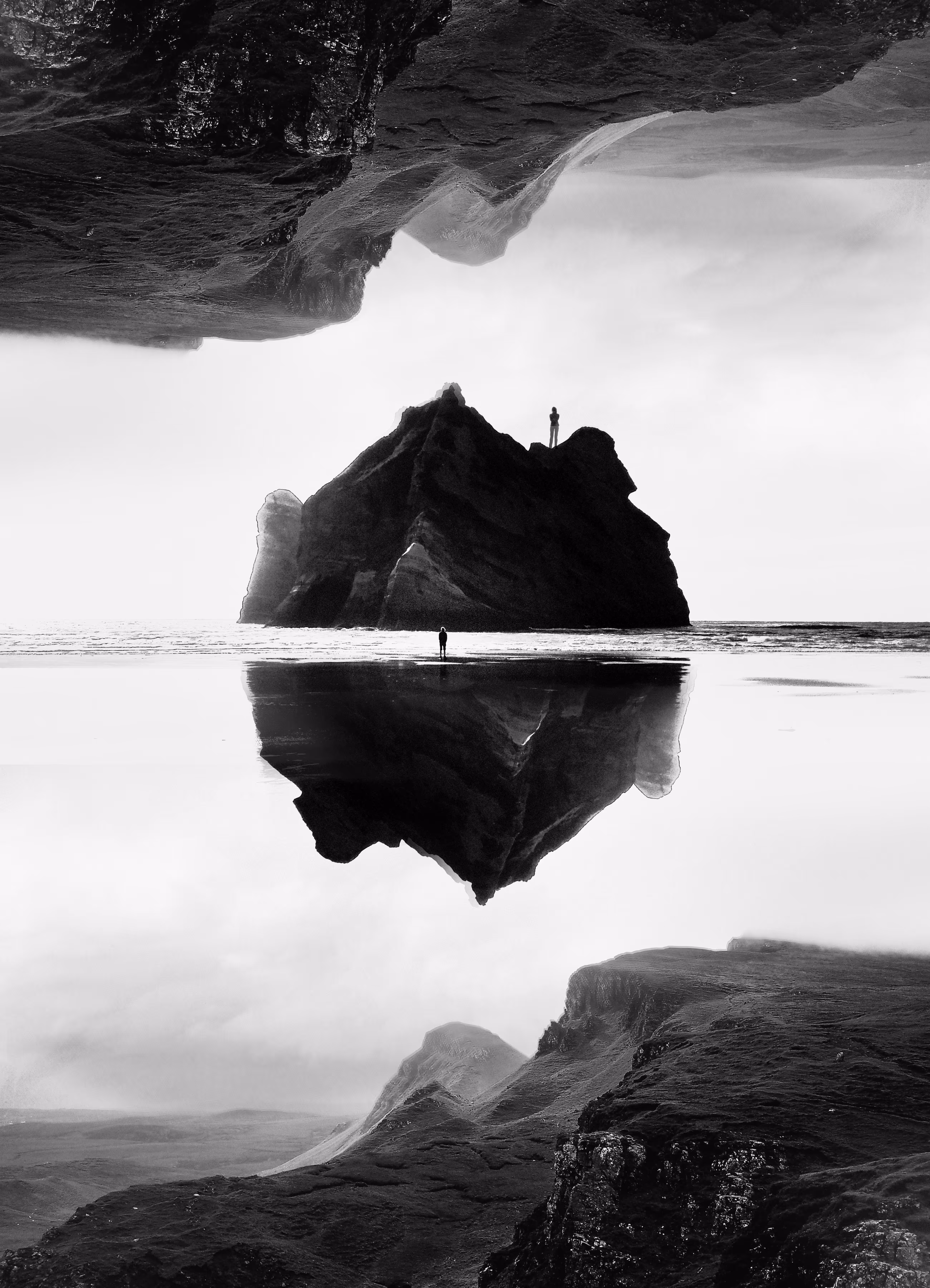 Black and White Isolation Island