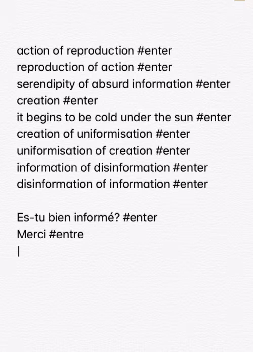 enter