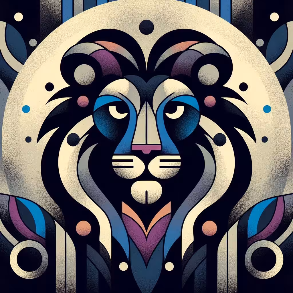 Lion Geometric Art