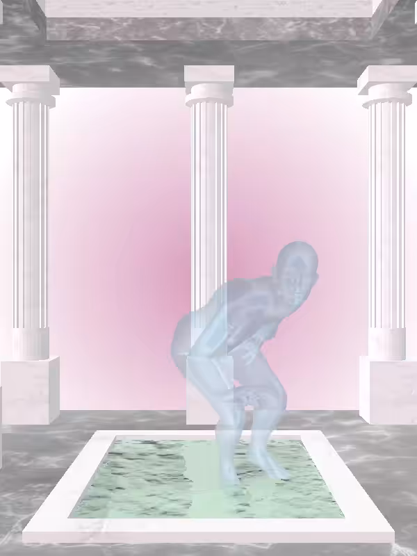 HeavenComputer: The Fading Sneaky Ethereal Blue Woman #7278