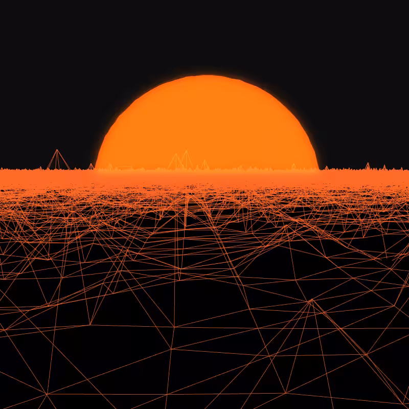 Generative Retrowave Field #140
