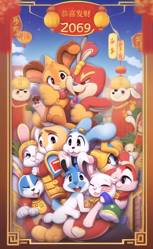 Happy New Year 2069 Collectable Cards 