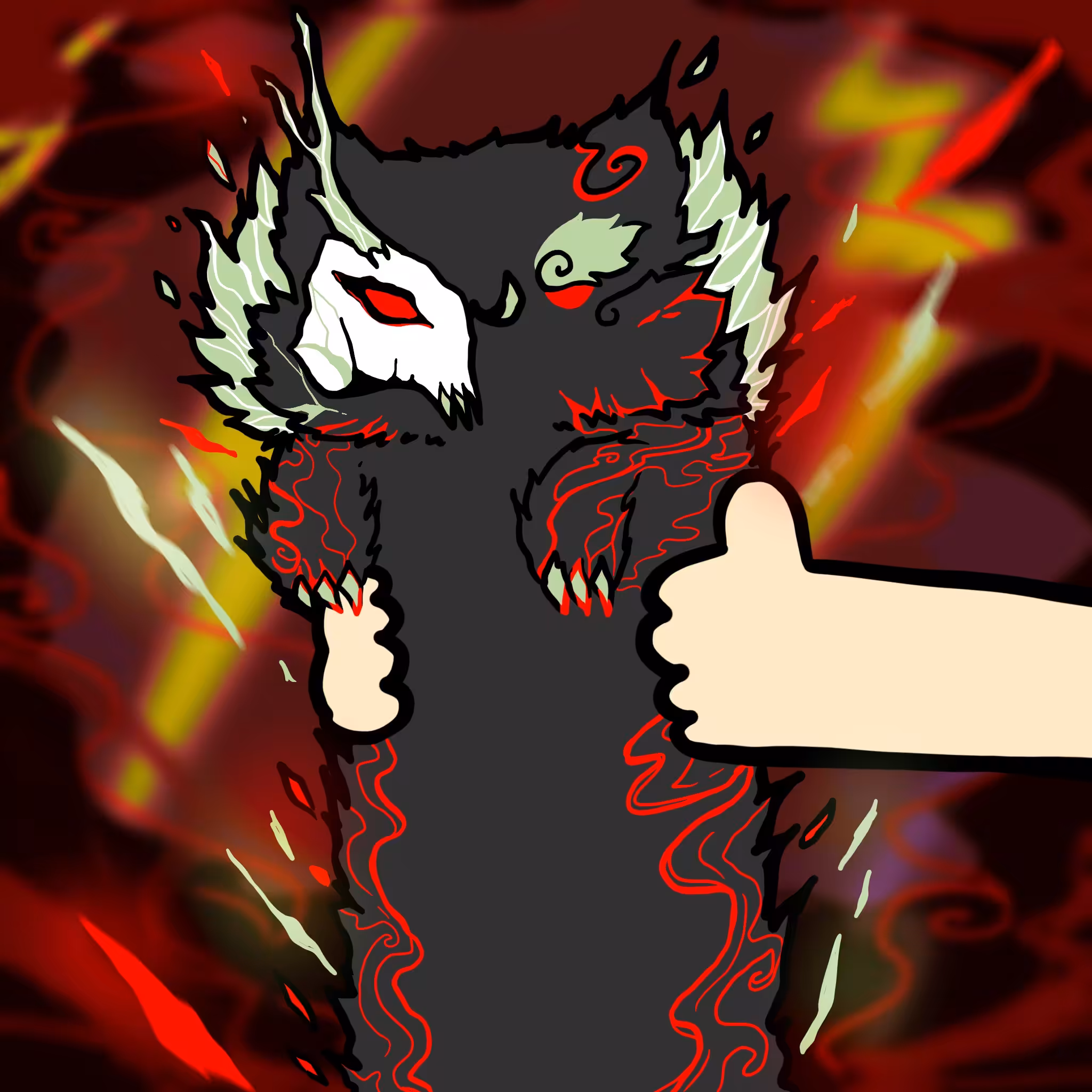 Long Long Cat: Long long wendigo lion jade cat #G005