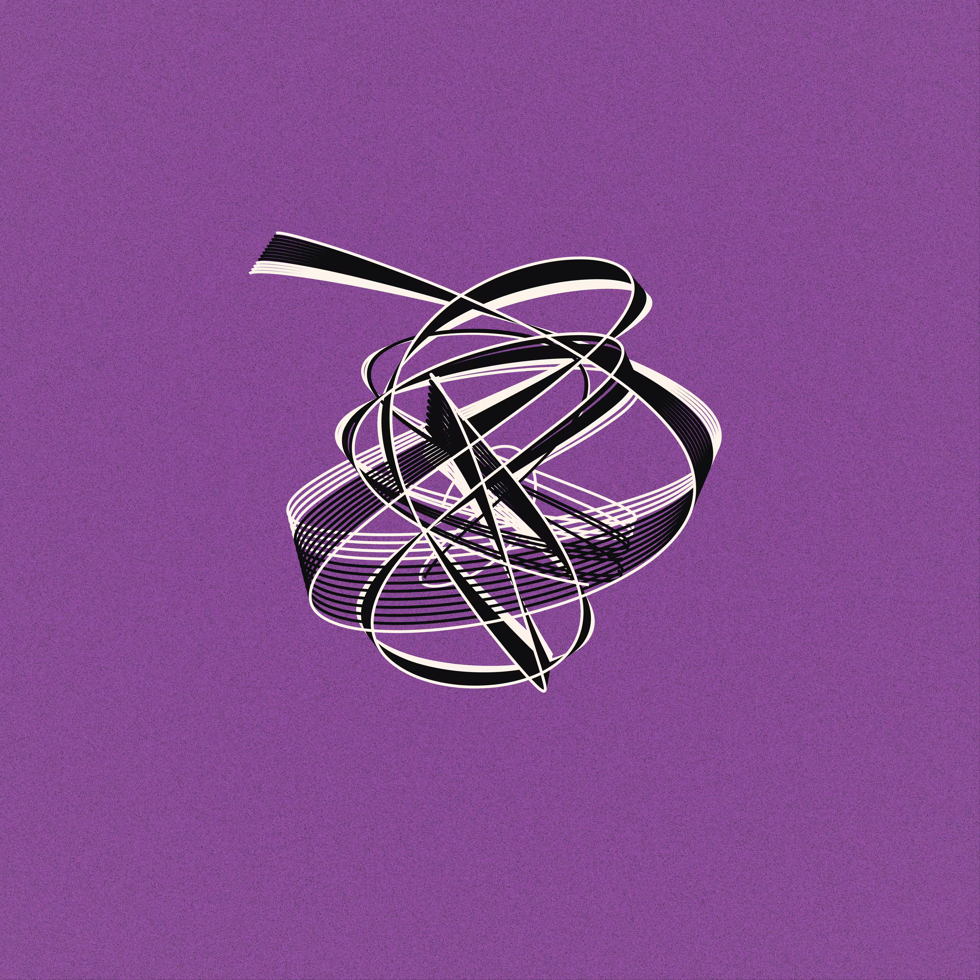 Harmonograph Black & White Twine No. 2