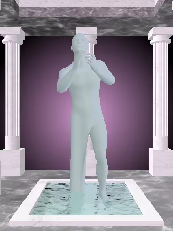 The Cheering Matte Pale Green Man #1716