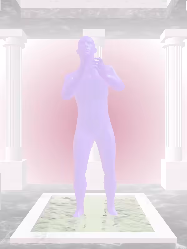 HeavenComputer: The Fragmented Cheering Bright Purple Man #6043