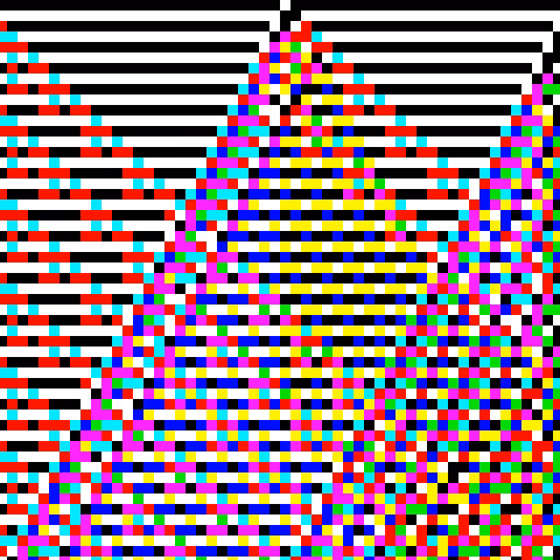 RGB Elementary Cellular Automaton #941
