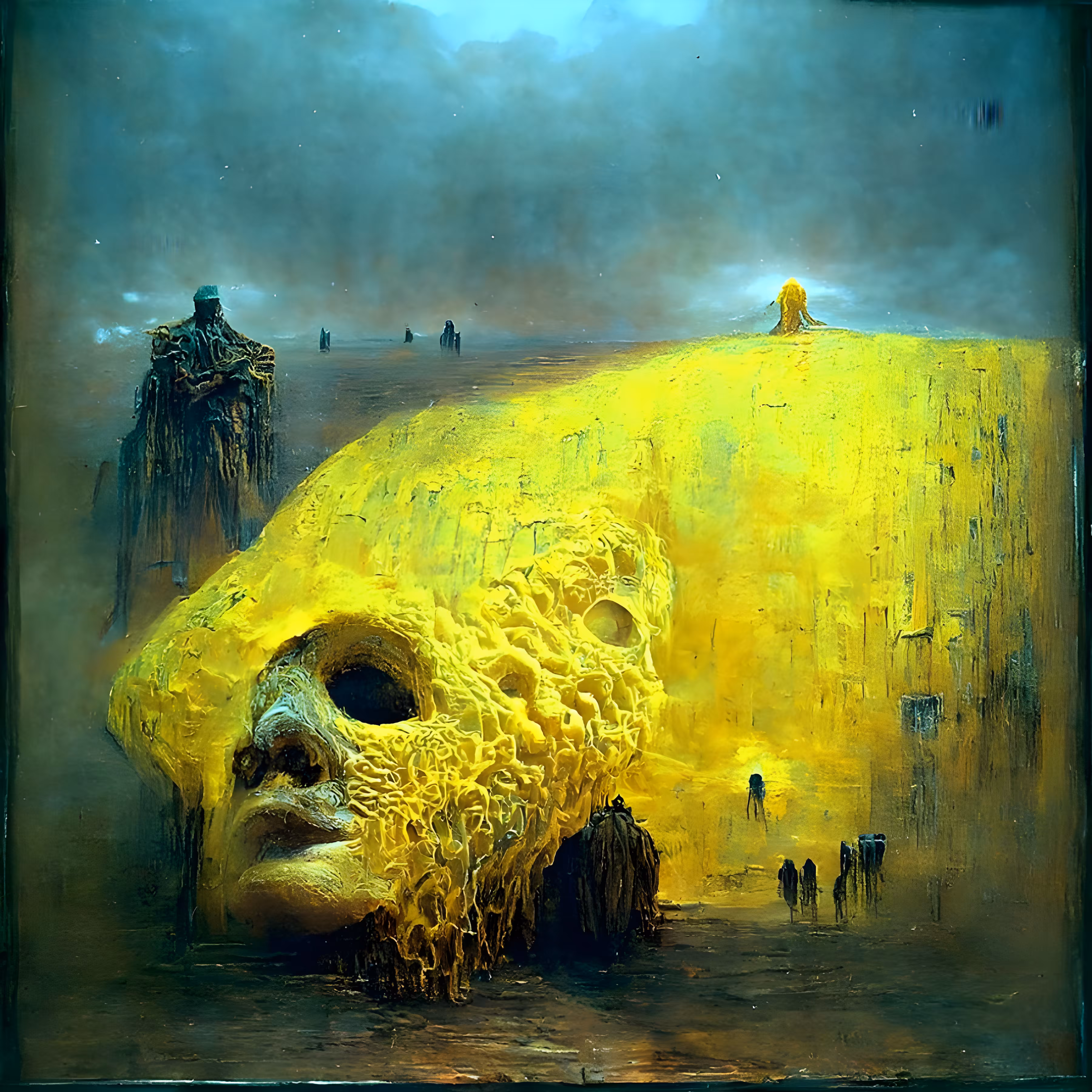 Yellow Ochre 8K By Zdzisław Beksiński