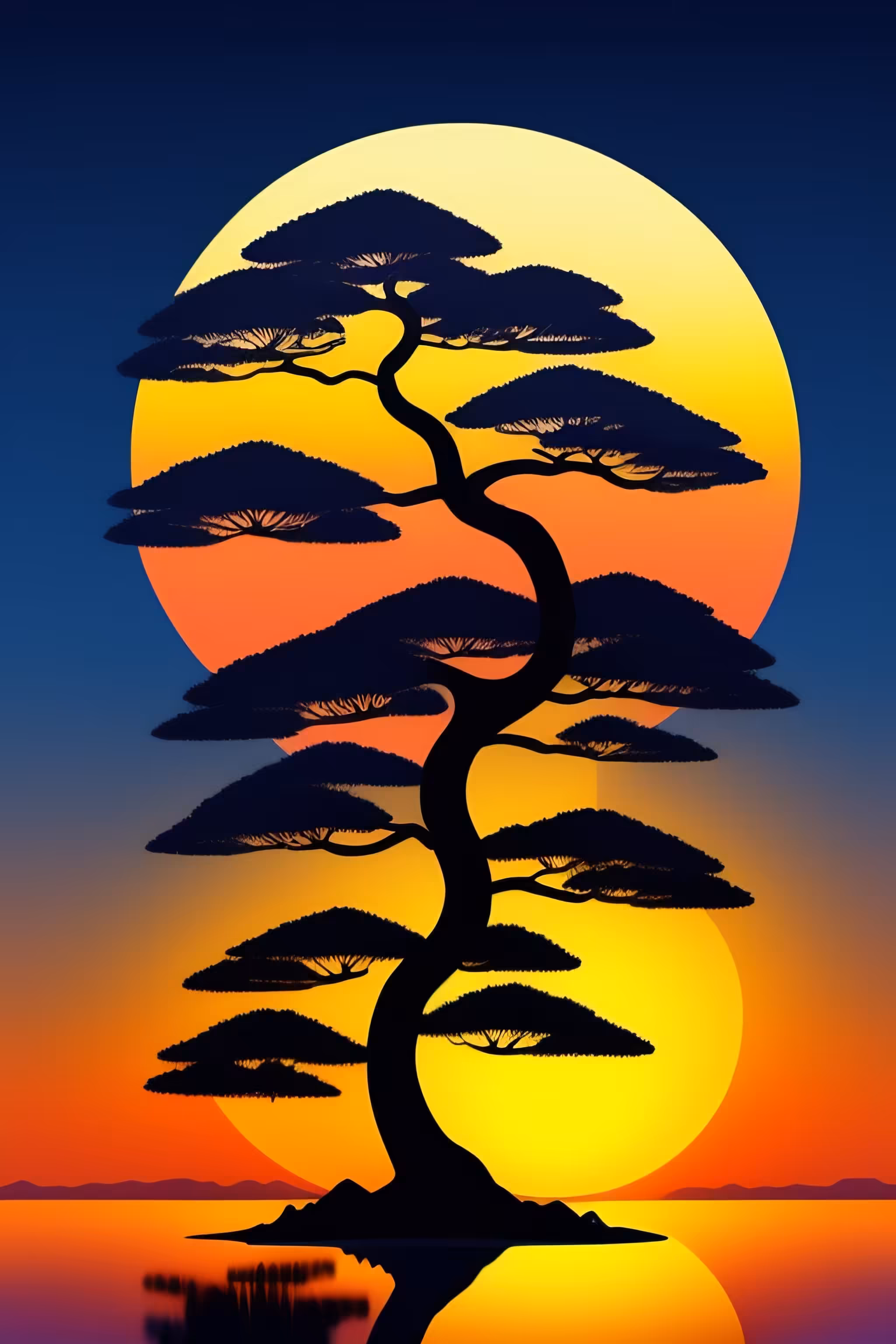 Bonsai Silhouette #4