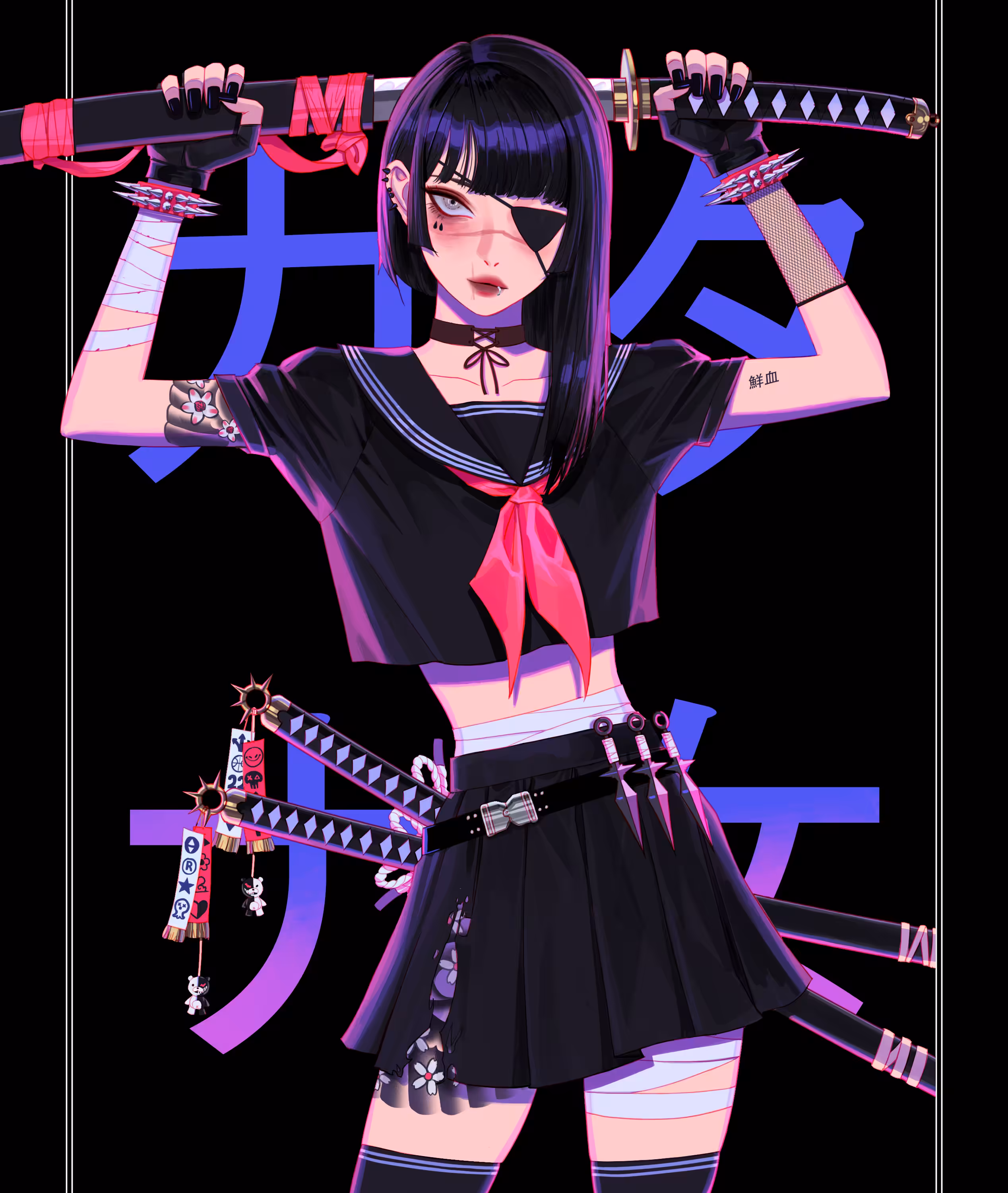 katana girl - セーラー服