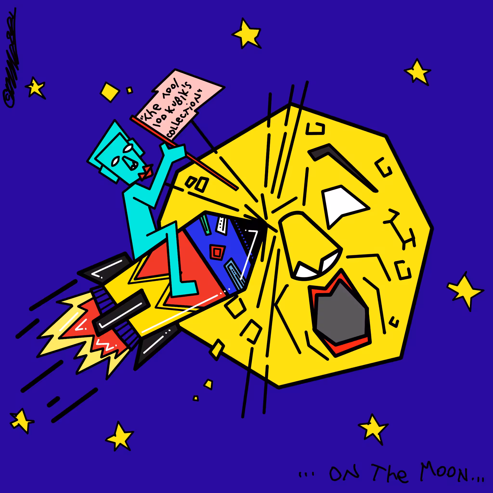 " On the Moon."