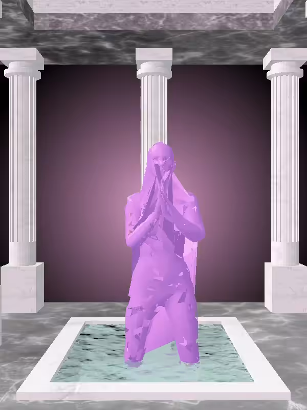 HeavenComputer: The Praying Glossy Violet Woman #1597
